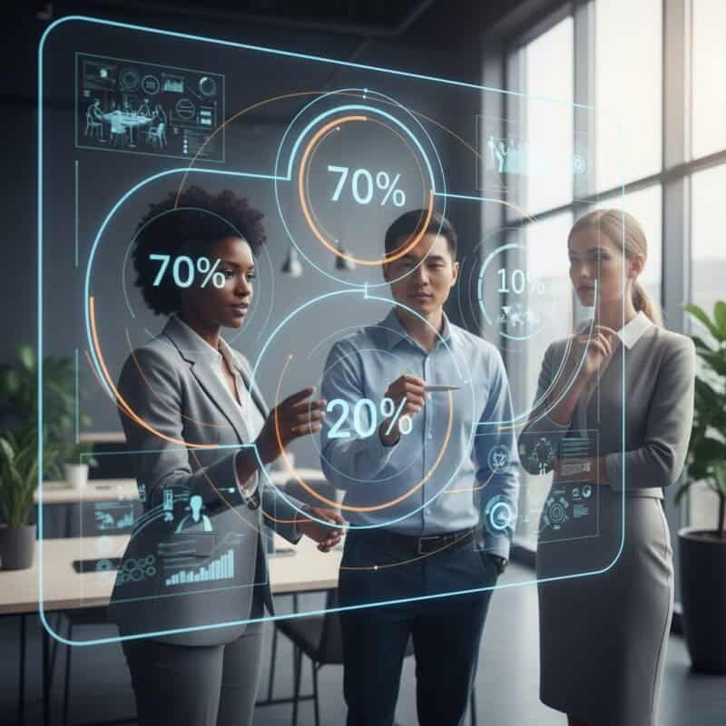 Implementação prática do modelo 70-20-10 nas empresas